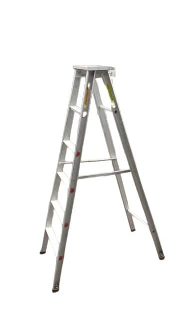 Future LADDERSL Ladder 6Feet Aluminium Manufactured from high tensile aluminium alloys A safe strong versatile multipurpose folding ladder with nonslip corrugated steps and platform on top ideal for electricians and industrial workman Light in Weight Fire Proof Rust Proof Dust Proof  - Image 2