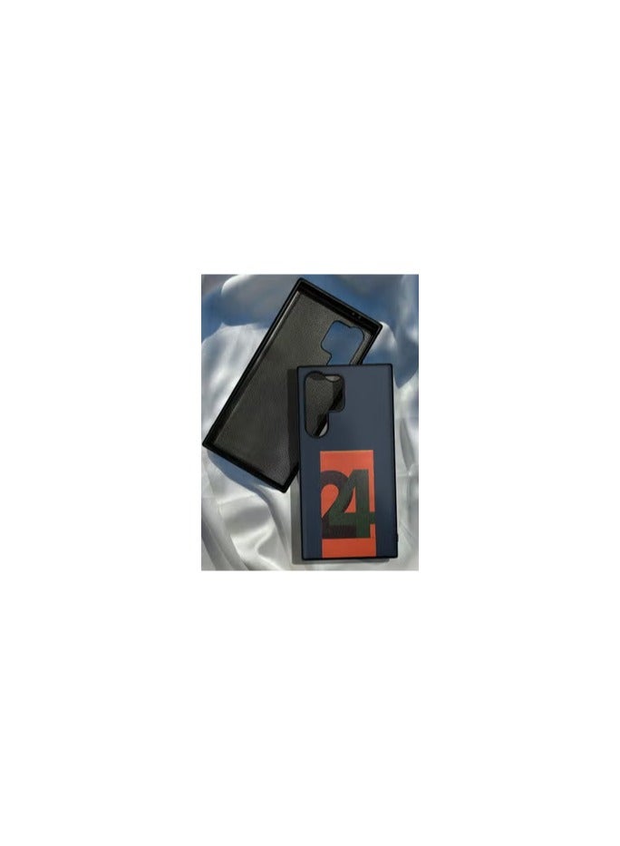 Samsung Galaxy S24 Ultra Case Hard PC Case with Print Design Luxury and Durable Case Cover Thin & Lightweight Case Blue