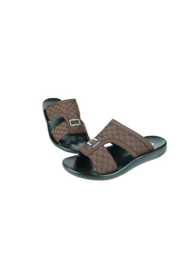 barjeel uno - 008-3563 Barjeel Mens Arabic Sandals 63102 Brown - Image 1