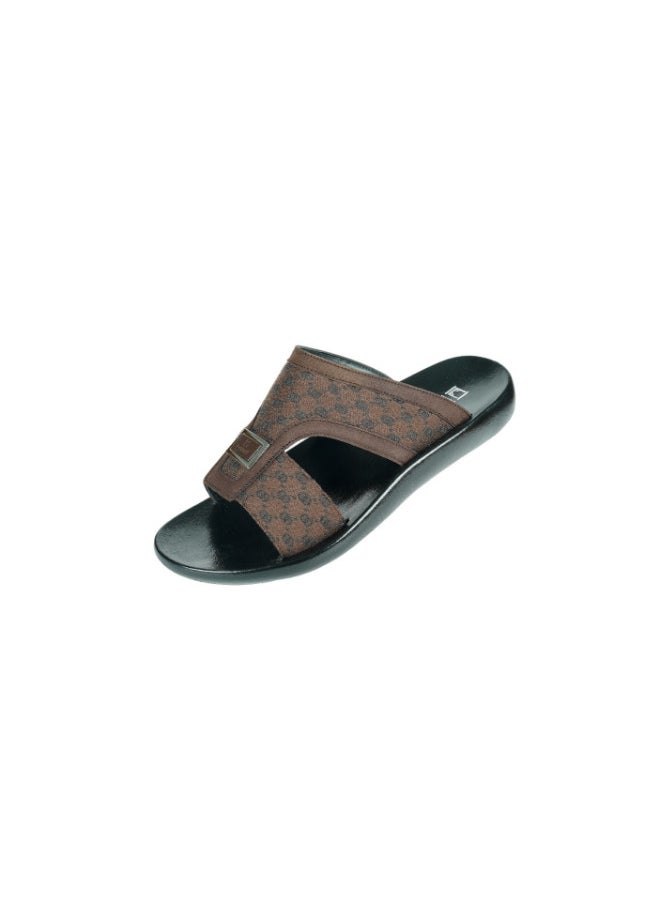 barjeel uno - 008-3563 Barjeel Mens Arabic Sandals 63102 Brown - Image 1