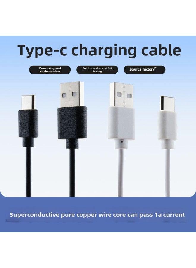 National Standard Copper Type-c Charging Line Small Electrical Appliances Bluetooth Headset Small Lighting Data Line 0.3 Meters Short Line With The Machine Line-Color:National Standard Copper Type-c Black—80cm  - Image 2