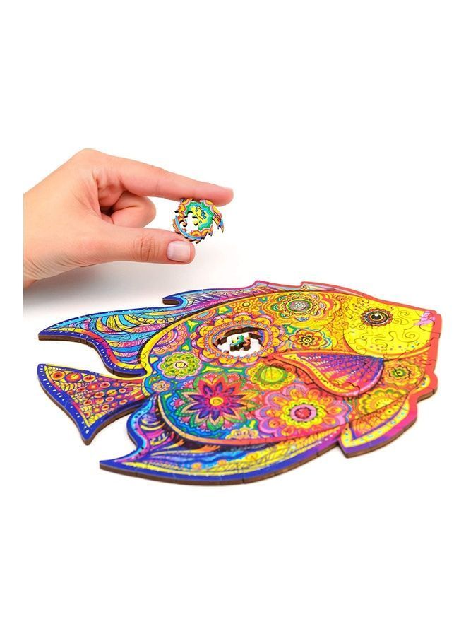 NIBEMINENT 125-Piece Rainbow Fish A4 Wooden Jigsaw Puzzles 29cm - Image 4
