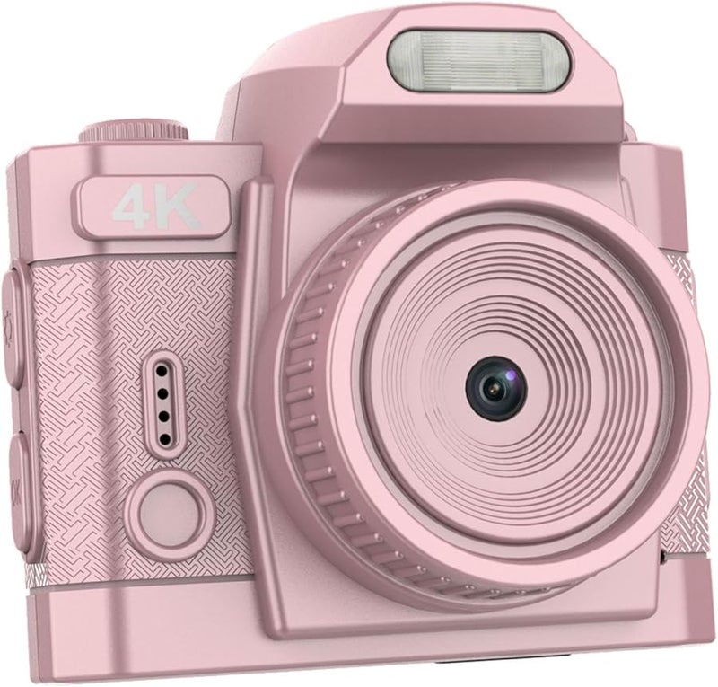 Fockety 64MP 4K Digital Keychain Camera 1 54 Inch HD Display 78 Degree Wide Angle Pink - Image 1