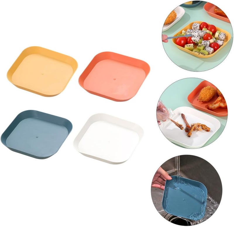 Uonlytech 12pcs Bone-spit Snack Plates Food Serving Dish Set Multi-color Sturdy Tableware for Parties and Everyday Use - Image 5