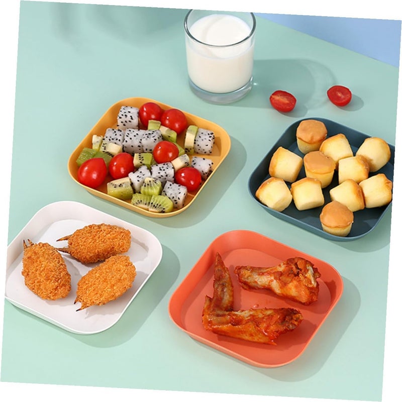 Uonlytech 12pcs Bone-spit Snack Plates Food Serving Dish Set Multi-color Sturdy Tableware for Parties and Everyday Use - Image 4