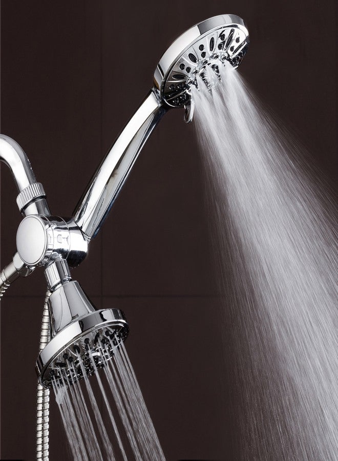 AquaDance Total Chrome Premium High Pressure 48-setting 3-Way Combo for The Best of Both Worlds - Enjoy Luxurious 6-setting Rain Shower Head and 6-Setting Hand Held Shower Separately or Together - Image 4