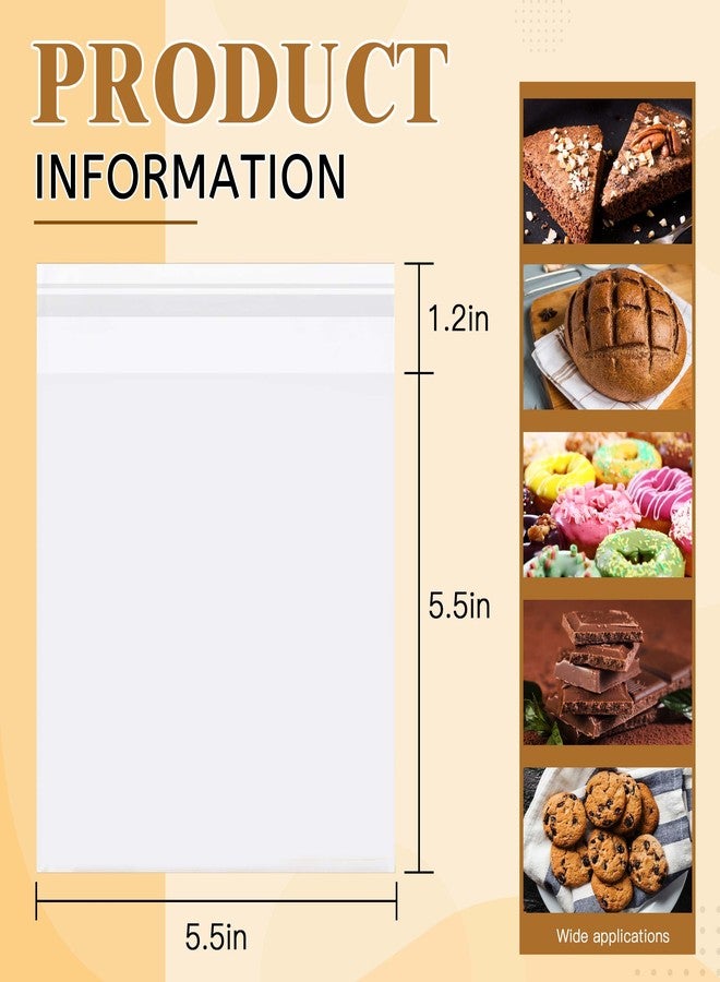 YunKo 200PACK Self Sealing Cellophane Bags Clear Cookie Bags for Gift Giving Treat bag for Packaging Cookies, Candy, Gifts(5.5x5.5 INCH - Image 4