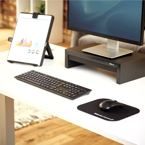 Fellowes 5933901 Mouse Pad w/Microban, Nonskid Base, 9 x 8, Black (FEL5933901), 8" x 9" x 0.1" - Image 3