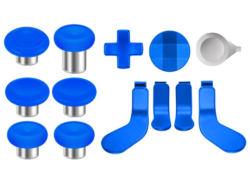 KOOWOD Accessories for Xbox Elite Controller Series 2-13 in 1 Replacement Paddles Thumbsticks Joystick Analog Sticks Parts Repair Kit Component Set with 2 D-Pads, 1 Tool - Image 1
