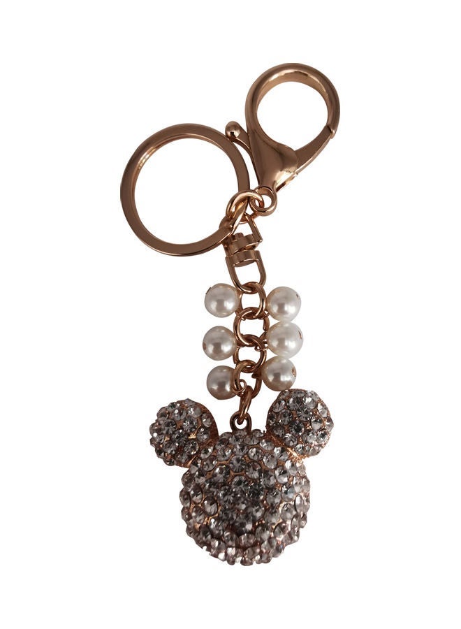 NIBEMINENT Stylish Design Key Chain Clear/White/Gold - Image 2