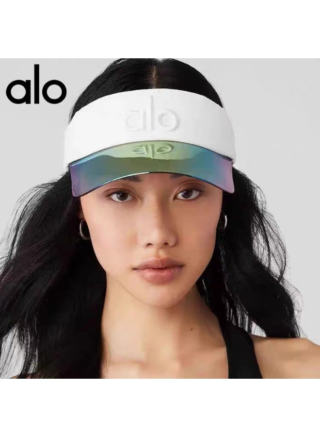 alo Alo Yoga Empty Cap Sunscreen Sun Visor Outdoor Sports Tennis Golf Cap Internal Mesh Sweatband - Image 3
