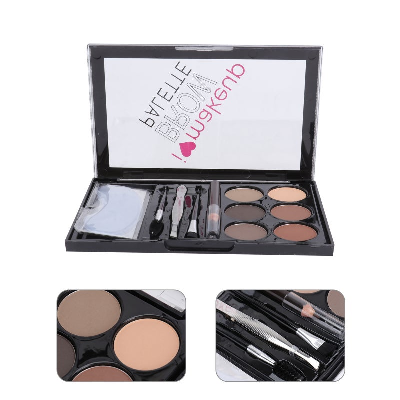 2 Sets Six-color Eyebrow Powder Kit Sweatproof Eye Brow - Image 1