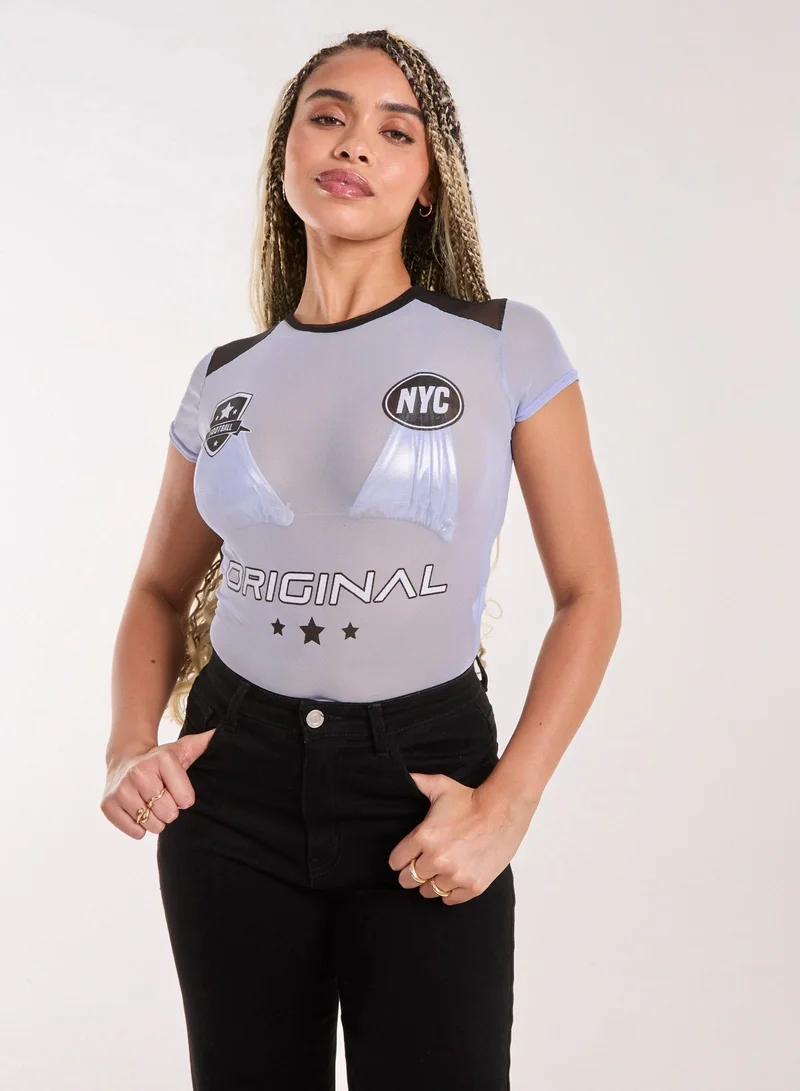 Pink Vanilla  Mesh Sports Crop Top for Women | Best Price UAE