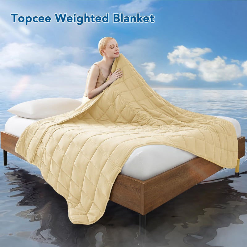 Topcee Weighted Blanket (3 lbs, 36" x 48") Cooling Throw Heavy Blanket for Sleeping Apply to 20-40 lbs, Soft Thick Breathable Blanket with Glass Bead, Easy Care - Image 2