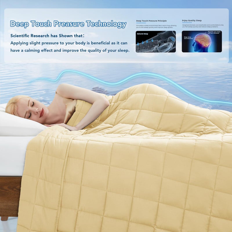 Topcee Weighted Blanket (3 lbs, 36" x 48") Cooling Throw Heavy Blanket for Sleeping Apply to 20-40 lbs, Soft Thick Breathable Blanket with Glass Bead, Easy Care - Image 3