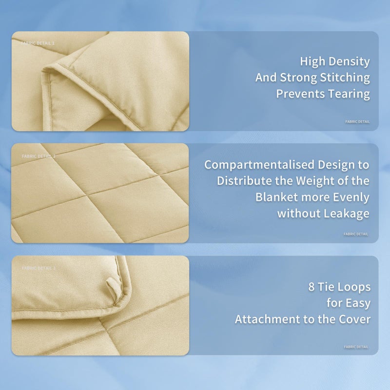Topcee Weighted Blanket (3 lbs, 36" x 48") Cooling Throw Heavy Blanket for Sleeping Apply to 20-40 lbs, Soft Thick Breathable Blanket with Glass Bead, Easy Care - Image 5