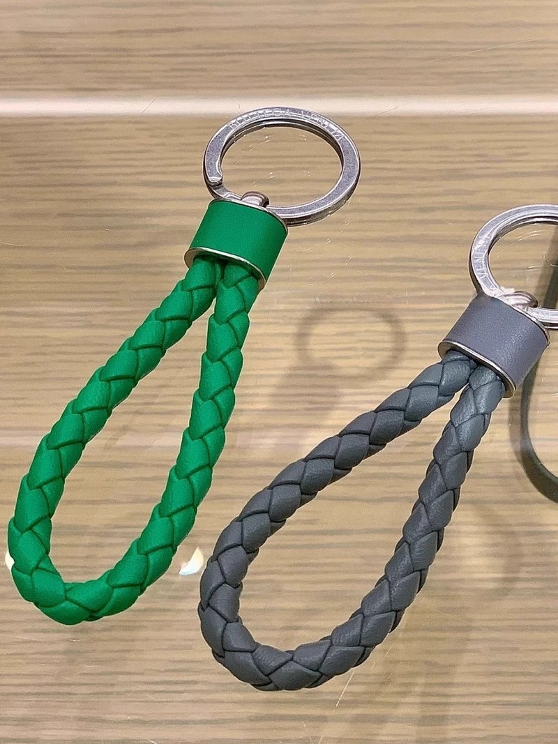 B Family Keychain Lanyard Goatskin Braided Car Keychain Pendant For Men And Women Couples - Image 3