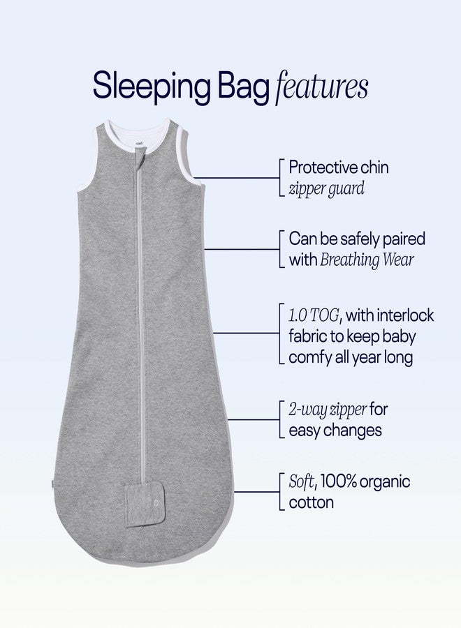 Nanit Sleep Wear Sleeping Bag - Large, Heather Grey - Image 4