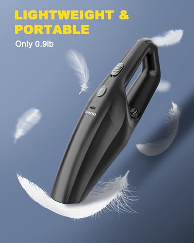 TANYO Handheld Car Vacuum Cordless Portable Vacuum Cleaner with High Power Suction Rechargeable Hand Held Vacuum Mini Handheld for Car Home Office Pet Hair Black - Image 3