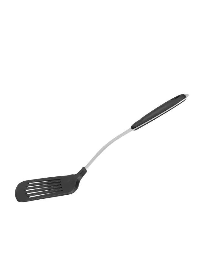 Royalford Nylon Slotted Spatula with Steel Handle