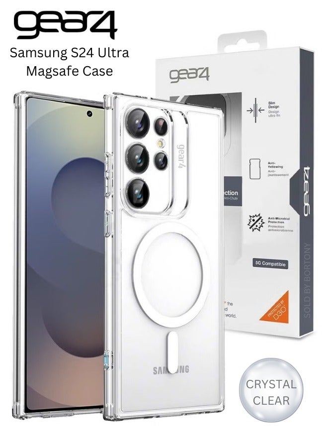 جيرفور جراب Samsung Galaxy S24 Ultra شفاف من مادة TPU المضادة للخدش S24 Ultra جراب هاتف مقاوم للصدمات مع شحن لاسلكي لهاتف Samsung Galaxy S24 Ultra 5G - Image 1