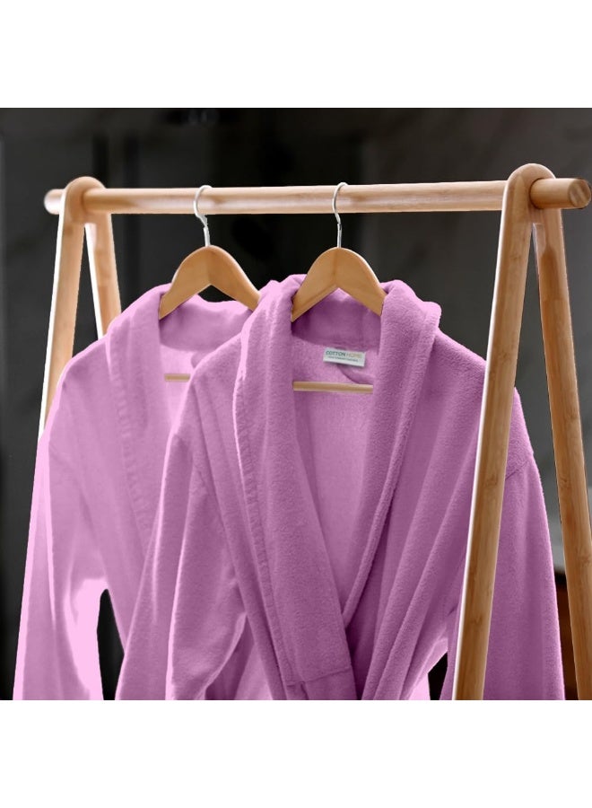 Cotton home Cotton Home Unisex Bathrobe - 100% Cotton Super Soft Highly Absorbent Lightweight Bathrobes for Women & Men - Ideal for Everyday Comfort & Relaxation  - Image 3