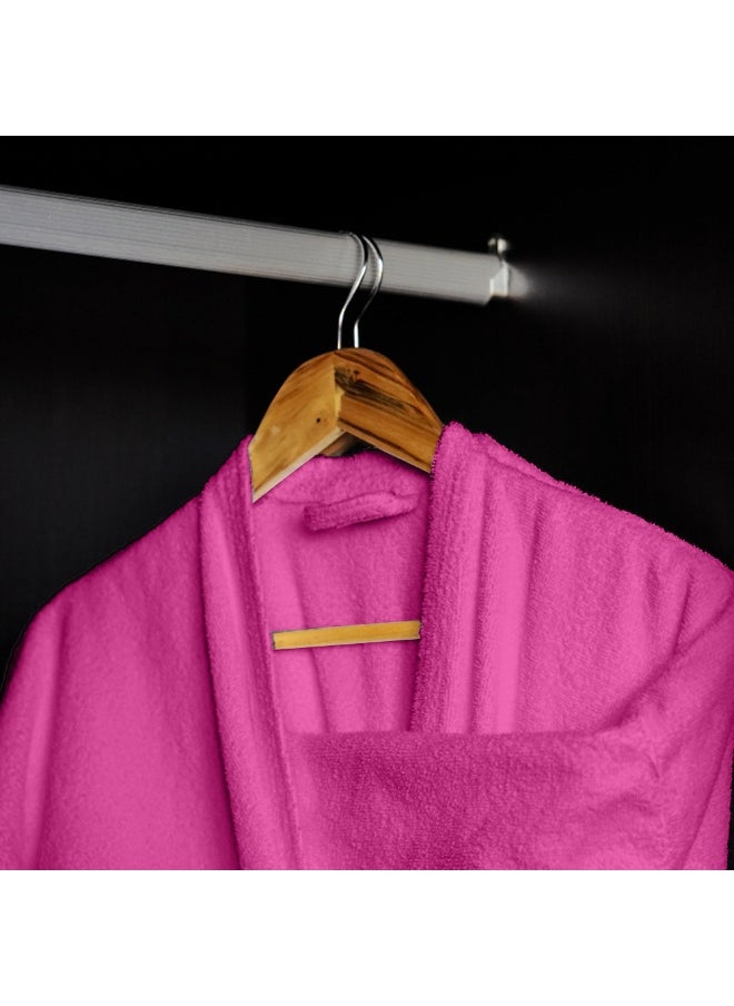 Rest Terry Bathrobe With Pockets Pink Xxl Hotel Luxury Loungewear Cotton Soft And Absorbent Comfortable After Shower Bathrobe Fade Resistant For Men And Women One Size Fits All 45X30X65Cm  - Image 2