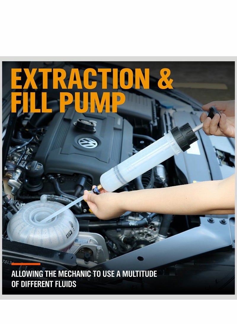 Excefore 200cc Fluid Extractor, Automotive Extractor Pump, Oil Extractor/Oil Syringe, Manual Fuel Suction & Filler, Change Evacuator (7 Oz./0.21 Qt.) - Image 2