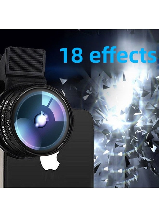 General Mobile Phone Filter Suit Polarizer CPL Close-up Microlens Starlight Mirror Gradient Light Reduction ND SLR Artifact Photography-Color:37 Adjustable Light Reduction ND(1-9 Gear) Free Mobile Phone Clip  - Image 5