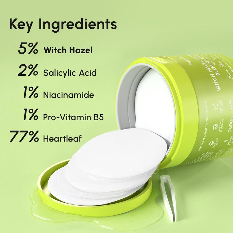 MAREE Blemish Acne Clearing Polishes - Daily Facial Radiance Toner Pads - Witch Hazel Pads Acne Face Toning - Acne Skin Care with BHA Salicylic Acid - Blemish Clearing Witch Hazel Device - Image 4
