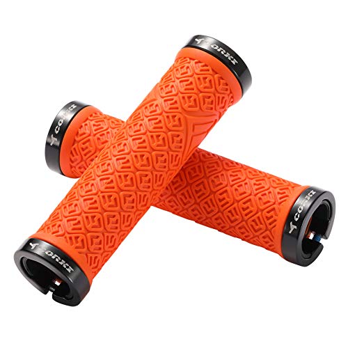 Corki Mountain Bike Grips,Double Lock on Locking Bicycle Handlebar Grips for MTB,Downhill - Image 1