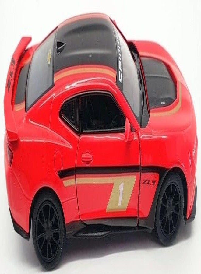 Mayatra's Kins mart 1:38 Scale Camaro Livery Edition Chevrolet Diecast Toy Car (Red) – Pull Back Action Sports Car Model with Opening Doors for Kids & Collectors - Image 4