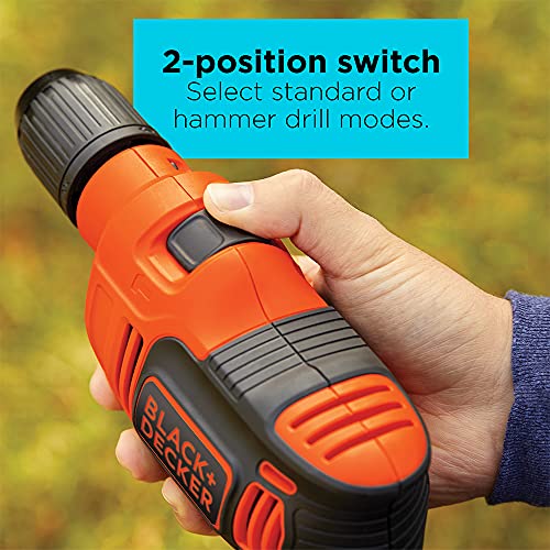 BLACK+DECKER Hammer Drill, 6.5-Amp, 1/2-Inch (BEHD201) - Image 4