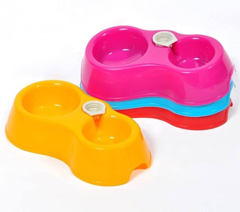 Small Plastic Bowl For Pets (Screw Cap for External Bottle) - Red - Image 3