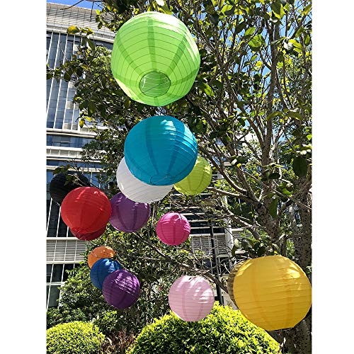 BEISHIDA بيشيدا فوانيس ورقية بيضاء 6 إنش زينة صينية/يابانية معلقة دائرية لفوانيس لمناسبات عيد الميلاد، الزفاف، حفلات الزفاف، ديكور المنزل، زينة الحفلات (6 عبوات) - Image 5