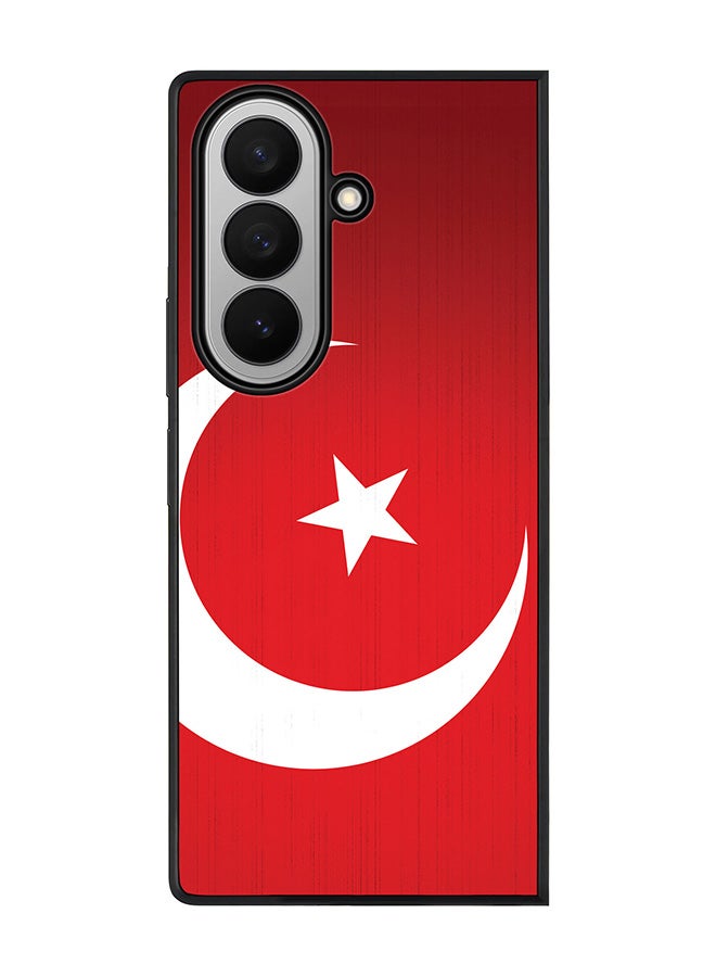 Stylizedd For Samsung Galaxy Z Fold7 Case,Slim fit Camera Protection, Shockproof Thin Phone cover  - Flag Of Turkey