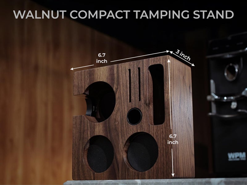 KNODOS Walnut Espresso Tamping Station 54mm for Breville Machines Espresso Accessories Organizer Tamper Distributor Portafilter Holder and Multi Accessory Storage - Image 3