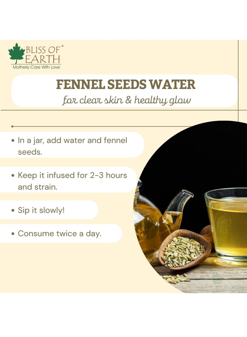 بليس اوف ايرث 400 جرام من بذور الشمر صنف بهارات هندية طازجة وحلوة رائعة لفقدان الوزن أو الصحة أو الطبخ - Image 3