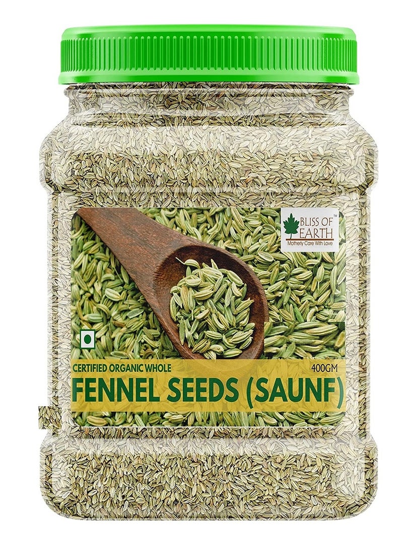 بليس اوف ايرث 400 جرام من بذور الشمر صنف بهارات هندية طازجة وحلوة رائعة لفقدان الوزن أو الصحة أو الطبخ - Image 1