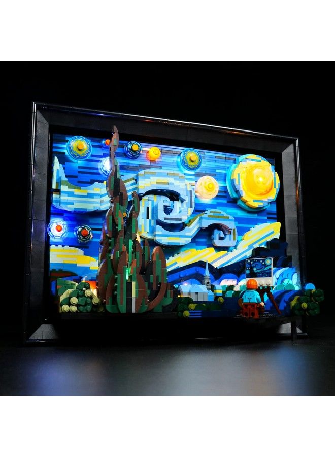 Vonado طقم إضاءة LED لإضاءة التحكم عن بعد Starry Night Lego 21333 متوافقة مع Lego Van Gogh Starry Night 21333 (بدون نموذج Lego) أضواء إبداعية DIY لمجموعة بناء Lego Art (أضواء فقط) - Image 3