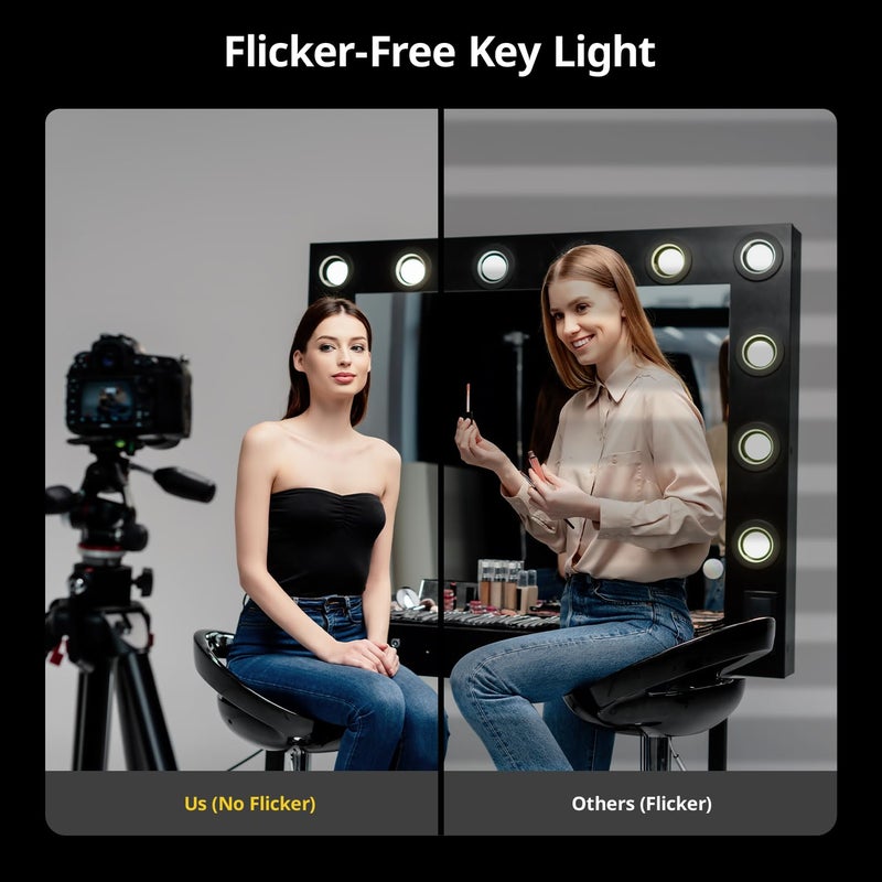 RALENO Softbox Photography Lighting Kit, 16'' x 16'' Softbox Lighting for TikTok with LED Bulb (50W | 5500K | 97 CRI | TLCI≥97), Continuous Lighting for Video Recording & Photography Shooting - Image 3