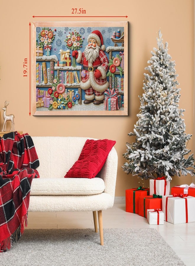 PPuzzling Christmas Puzzles for Adults 1000 Piece, Santa Claus Bookshelf Jigsaw Puzzle, Flower Book Puzzle as Funny Winter Holiday Xmas Decor - Image 4