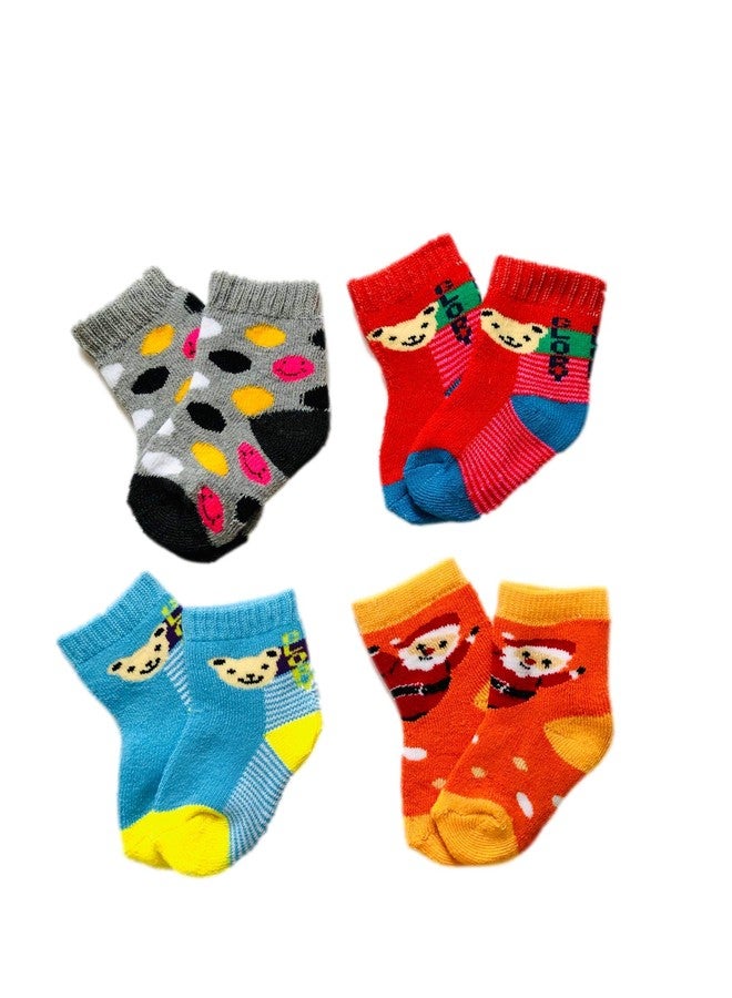 Freshfoot Cute and Colourful New Born Baby socks Set 0 to 12 months,(Size 0-12 Months)(Pack of 6) Multi-colored (4) - Image 2