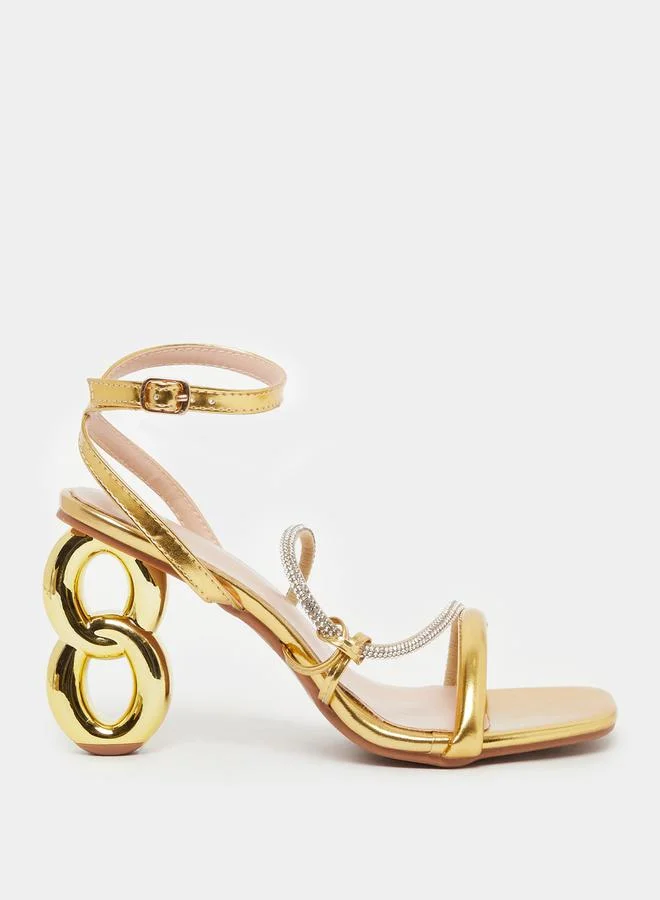 Take Two Ankle Strap Open Toe Sandals by Styli
