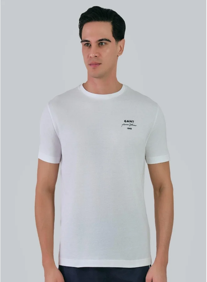 GANT Logo Script Pique Tshirt