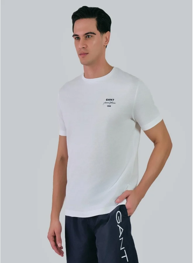 GANT Logo Script Pique Tshirt
