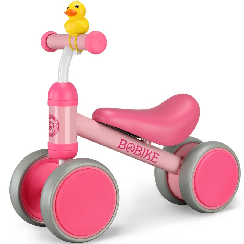 Bobike Baby Balance Bike Toys for 1236 Months Kids Toy Boy Girls Gifts Toddler Best First Birthday Gift Children Walker No Pedal Infant 4 Wheels Bicycle Rose Red - Image 2