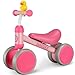 Bobike Baby Balance Bike Toys for 1236 Months Kids Toy Boy Girls Gifts Toddler Best First Birthday Gift Children Walker No Pedal Infant 4 Wheels Bicycle Rose Red - Image 3