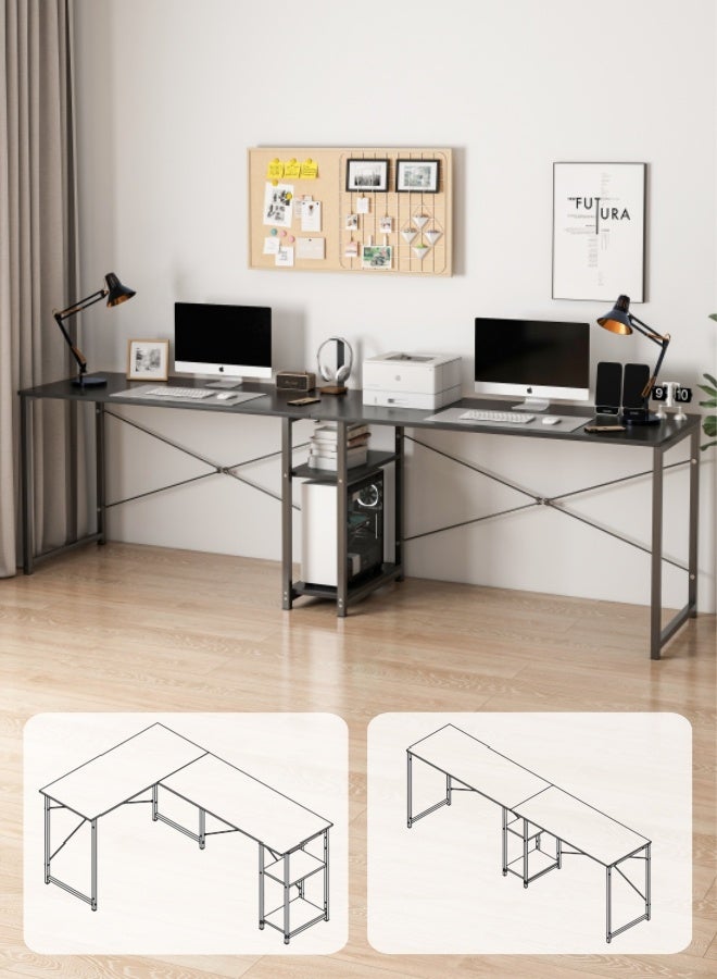Visionnaire L-Shaped Computer Desk with Extendable Design, Modular Workstation for Home Office Study & Gaming, Large Surface & Sturdy Construction - Image 5