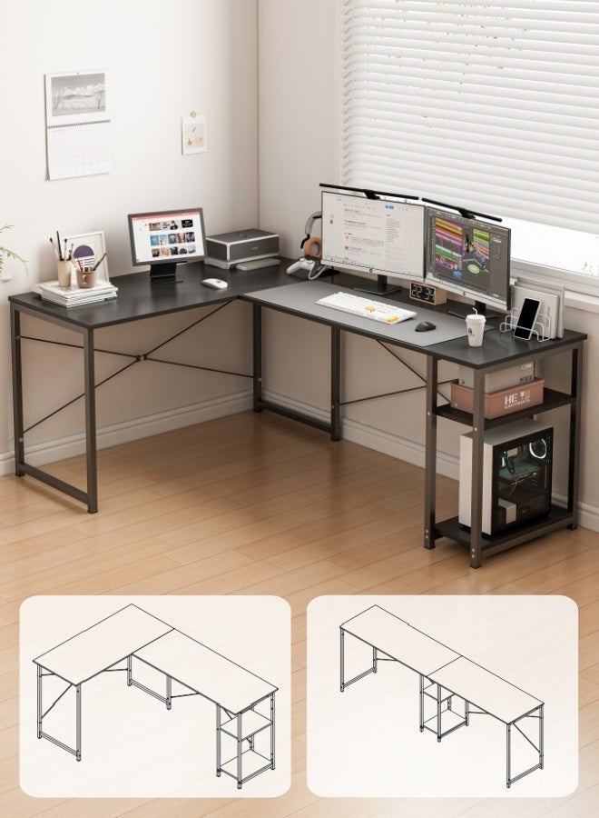 Visionnaire L-Shaped Computer Desk with Extendable Design, Modular Workstation for Home Office Study & Gaming, Large Surface & Sturdy Construction - Image 4